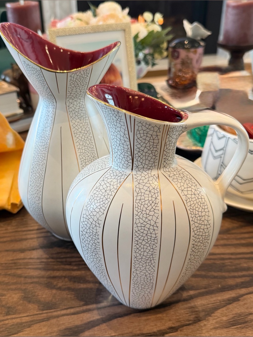 Marzi & Remy MCM vase and jug set, handmade in Germany.  1950’s